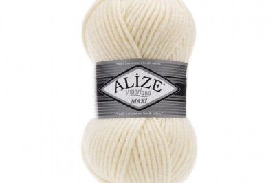 Пряжа Alize Superlana Maxi ( Суперлана Макси) 599  слонова кость