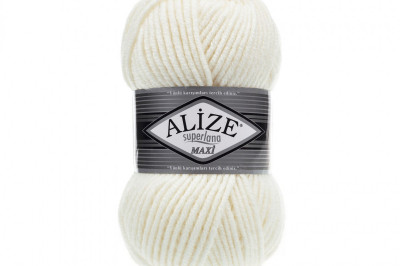 Пряжа Alize Superlana Maxi ( Суперлана Макси) 62 молочный