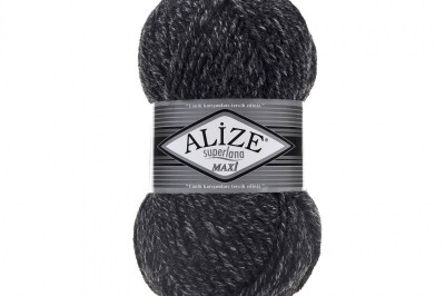 Пряжа Alize Superlana Maxi ( Суперлана Макси) 800 антрацитовый