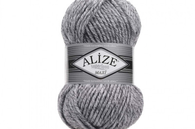 Пряжа Alize Superlana Maxi ( Суперлана Макси) 801 серый меландж