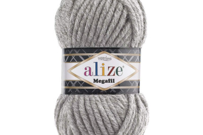 Пряжа Alize Superlana Megafil ( Суперлана Мегафил) 21 серый