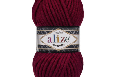 Пряжа Alize Superlana Megafil ( Суперлана Мегафил) 390 вишня