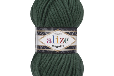 Пряжа Alize Superlana Megafil ( Суперлана Мегафил) 426 темно-зеленый