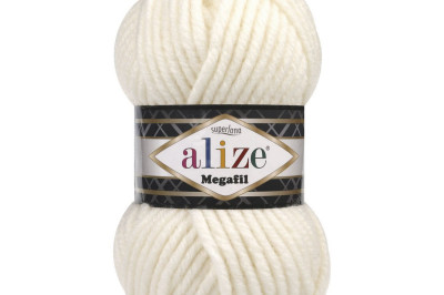 Пряжа Alize Superlana Megafil ( Суперлана Мегафил) 62 молочный
