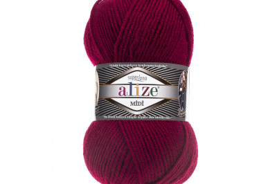 Пряжа Alize Superlana Midi ( Суперлана Миди) 390 вишня