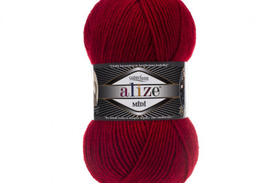 Пряжа Alize Superlana Midi ( Суперлана Миди) 56 красный