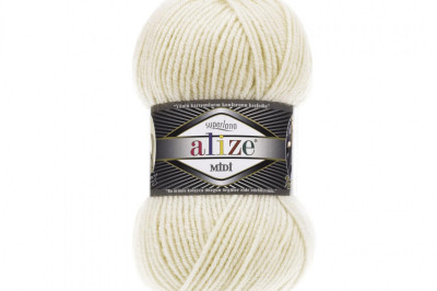 Пряжа Alize Superlana Midi ( Суперлана Миди) 599 слоновая кость