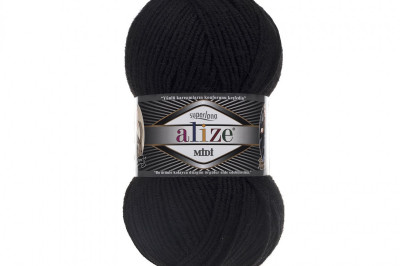 Пряжа Alize Superlana Midi ( Суперлана Миди) 60 черный