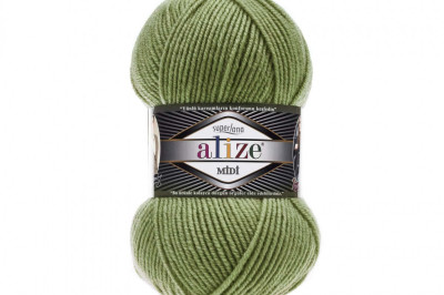 Пряжа Alize Superlana Midi ( Суперлана Миди) 620 зеленая горчица