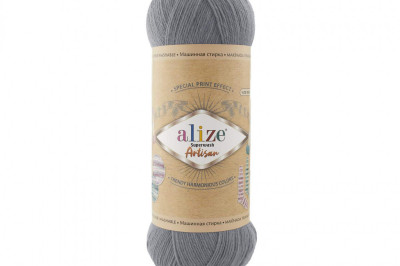 Пряжа Alize Superwash Artisan ( Супервош артисан) 836 серый