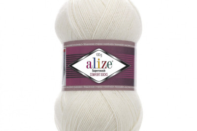 Пряжа Alize Superwash Comfort Socks( Супервош комфорт сокс) 01 крем