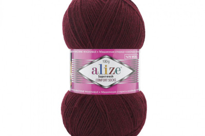 Пряжа Alize Superwash Comfort Socks( Супервош комфорт сокс) 578 темно-бордовый