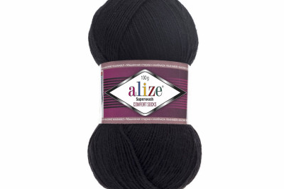 Пряжа Alize Superwash Comfort Socks( Супервош комфорт сокс) 60 черный