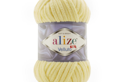 Пряжа Alize Velluto ( Ализе Веллуто) 13 светлый лимон