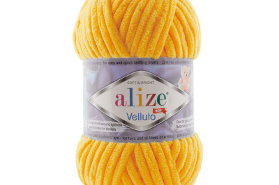 Пряжа Alize Velluto ( Ализе Веллуто) 216 желтый
