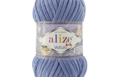 Пряжа Alize Velluto ( Ализе Веллуто) 374 светлый джынс