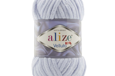 Пряжа Alize Velluto ( Ализе Веллуто) 416 светло серый