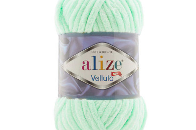 Пряжа Alize Velluto ( Ализе Веллуто) 464 зеленая мята