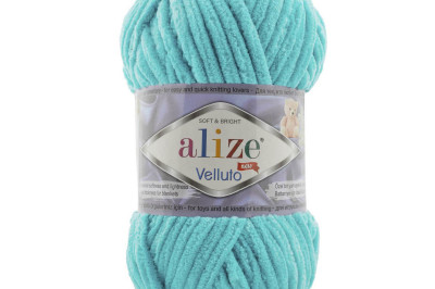 Пряжа Alize Velluto ( Ализе Веллуто) 490 бирюзовый