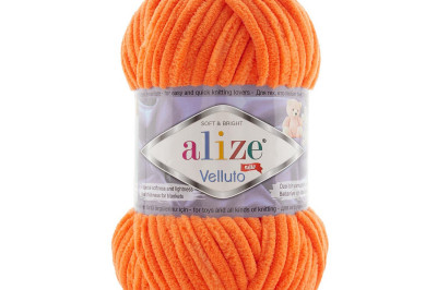Пряжа Alize Velluto ( Ализе Веллуто) 550 морковный