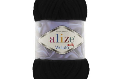 Пряжа Alize Velluto ( Ализе Веллуто) 60 черный