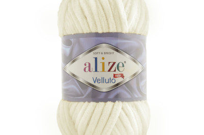 Пряжа Alize Velluto ( Ализе Веллуто) 62 молочный