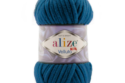 Пряжа Alize Velluto ( Ализе Веллуто) 646 петрольный