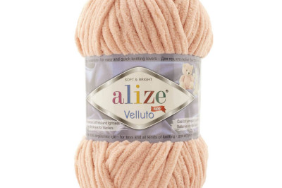 Пряжа Alize Velluto ( Ализе Веллуто) 866 светлый персик
