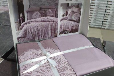 Постельное белье полуторное COTON SATIN Milena Lavender