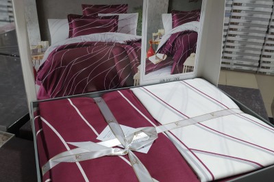 Постельное белье євро  COTTON SATIN Mesi Rose