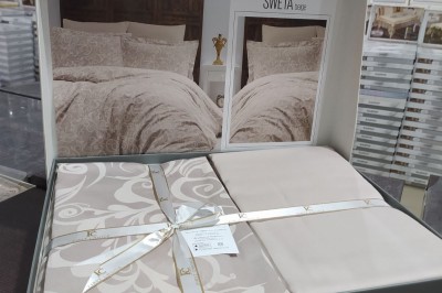 Постельное белье євро COTTON SATIN Sweta beige