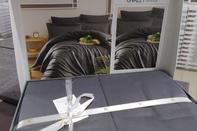 Постельное белье евро COTTON SATIN Snazzy Anthracite