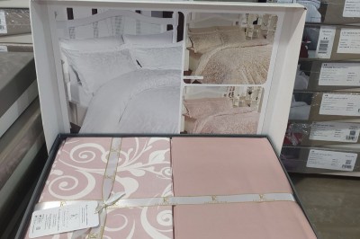 Постельное белье полуторное  COTON SATIN Sweta Pudra