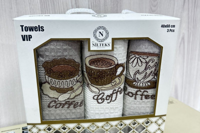 Полотенца кухонные "Coffe" ( 3 шт. ) Турция