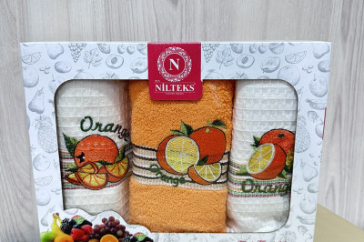 Полотенца кухонные "Orange" ( 3 шт. ) Турция
