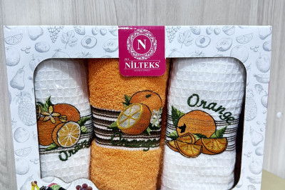 Полотенца кухонные "Orange" ( 3 шт. ) Турция