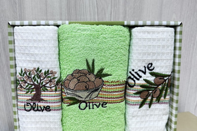 Полотенца кухонные "Olive" ( 3 шт. ) Турция