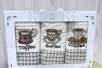 Полотенца кухонные "Cofe" Nilteks ( 3 шт. ) Турция