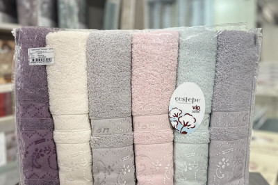Полотенца банные Cestepe  VIP Coton 90*150 ( 6 шт. ) Турция