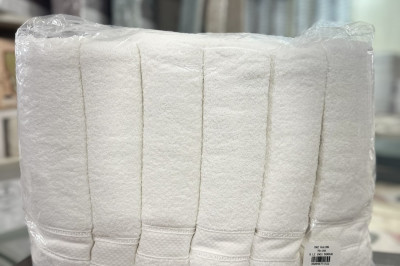 Белые банные полотенца Gulcan 70×140 (6 шт.)