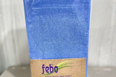 Простынь махровая на резинке  Febo 100*200+30 (Турция)