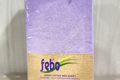 Простынь махровая на резинке  Febo 100*200+30 (Турция)