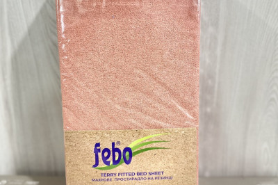 Простынь махровая на резинке  Febo 100*200+30 (Турция)