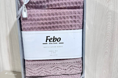Подарунковий набір рушників вафельних Febo 2 шт. ( Турція )